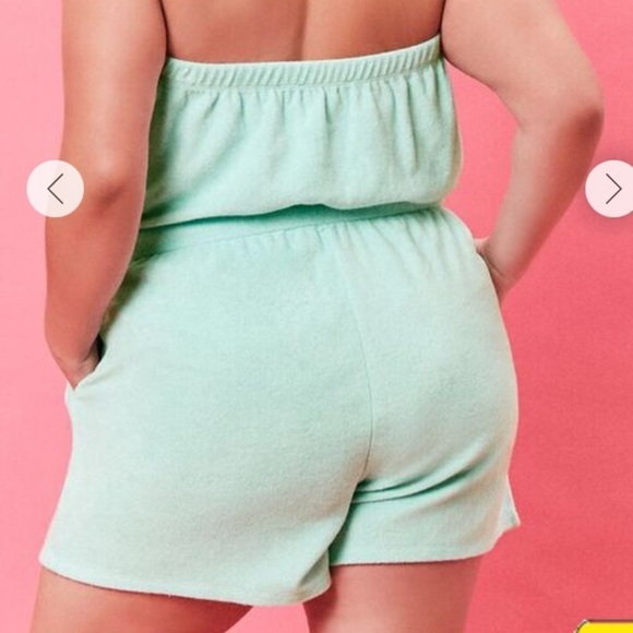 NWT Juicy Couture Mint Green Sleeveless Short Sleeve Romper Size Medium - Picture 3 of 15